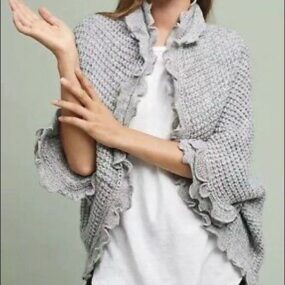 Anthropologie Moth Ruffled Susan pullover size S